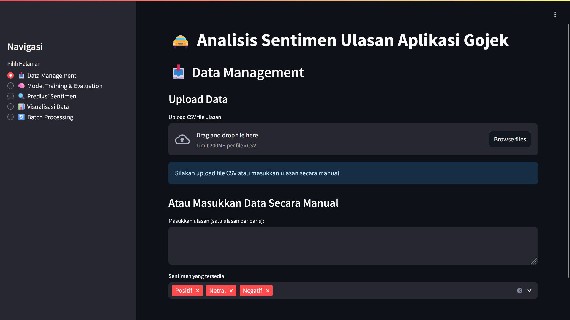 Sentiment Analysis Gojek